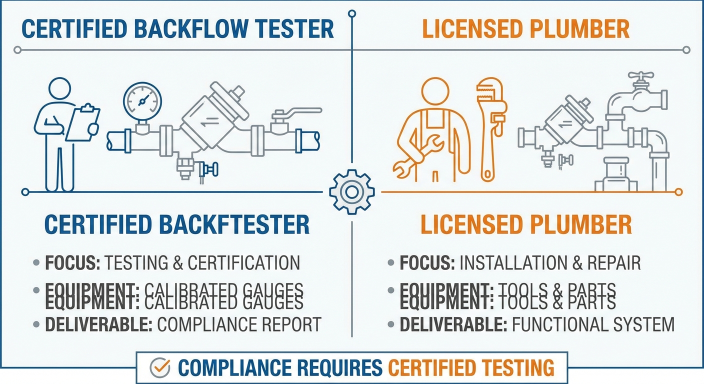 Backflow prevention device - Certified Backflow Te