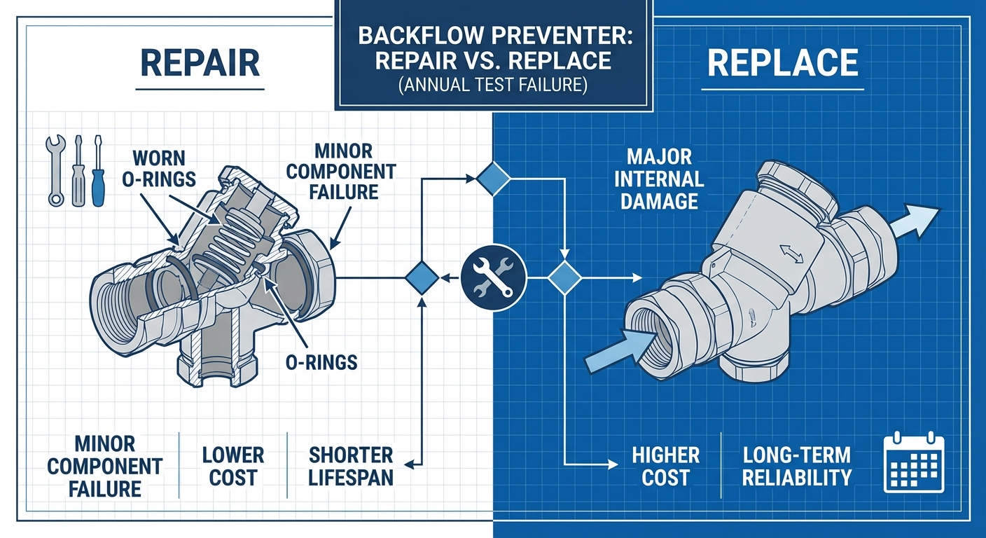 Backflow prevention device - Repair vs. Replace: W
