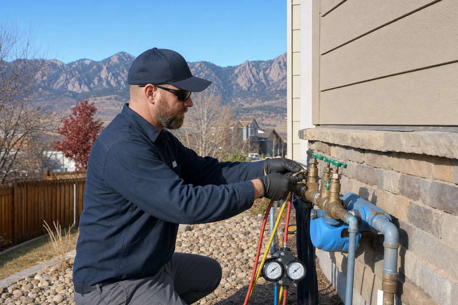 Backflow preventer device installed on water supply pipe