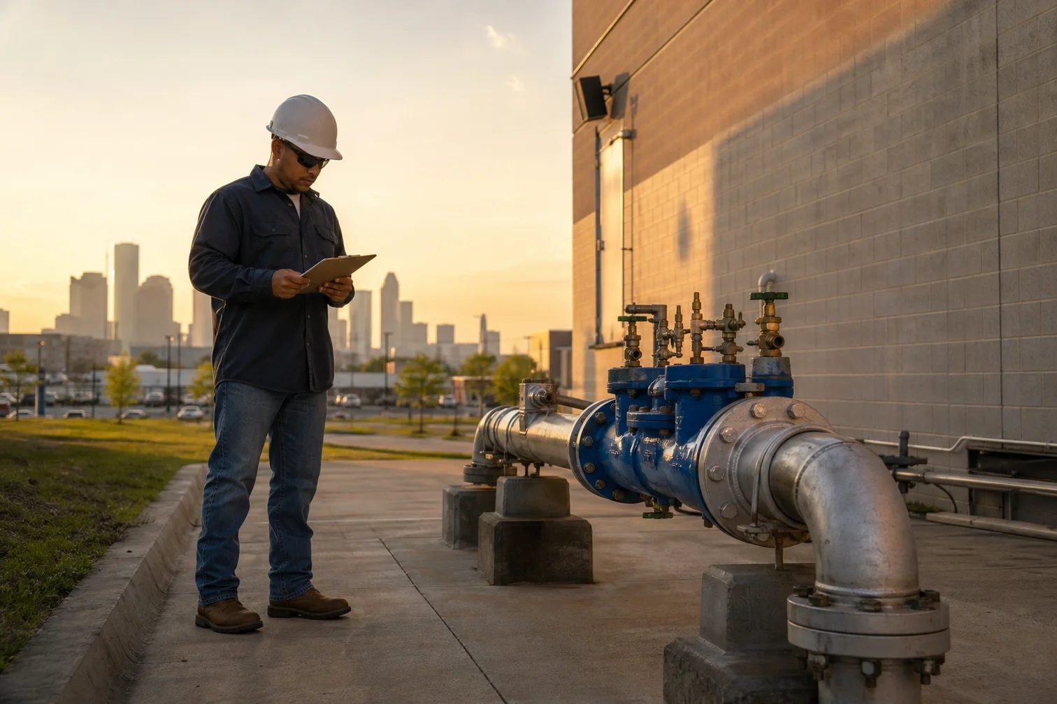 Backflow preventer device installed on water supply pipe